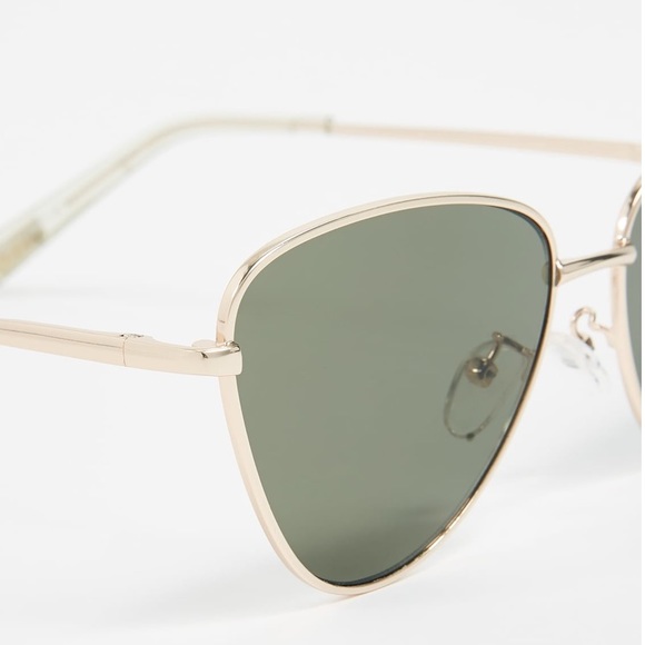 Le Specs ~ Echo ~ Gold Geometric Butterfly Sunglasses - Picture 13 of 14